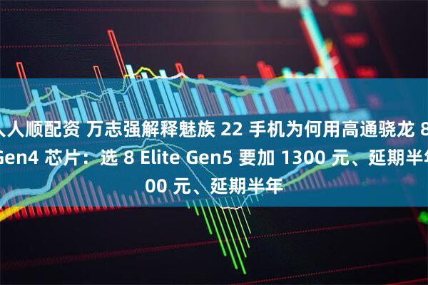 人人顺配资 万志强解释魅族 22 手机为何用高通骁龙 8s Gen4 芯片：选 8 Elite Gen5 要加 1300 元、延期半年